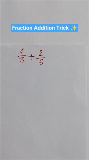 Fraction Addition Trick | Math Fraction addition | Maths Tricks | #shorts #shivammaths #mathtricks