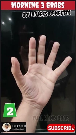 3 Hand Grabs|Countless Benefits|Make habit every morning #handstrength #circulation #hearthealth