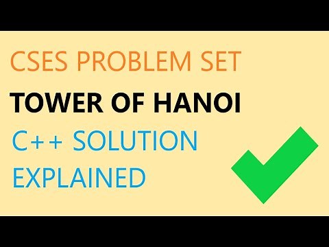 CSES Tower of Hanoi | C++ solution | simple recursion problem