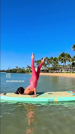 Island Paddle Bliss | BTS Yoga Chin Stand on a Paddle Board