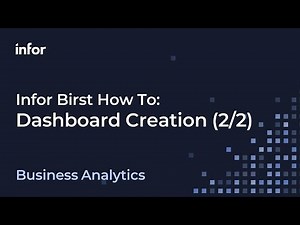 How to Create Dashboards in Infor Birst (part 2)