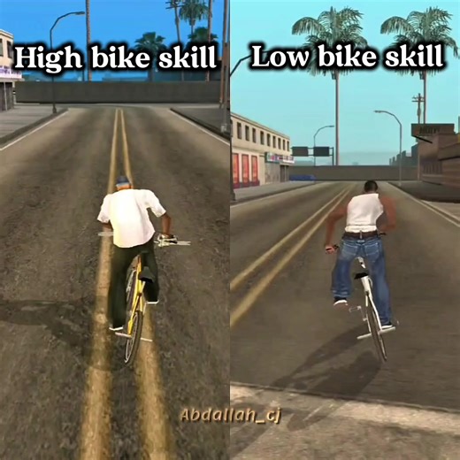 ‏High bike skill vs low bike skill #gta_san_andreas