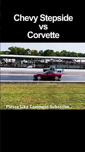 Chevy Stepside Vs Corvette Drag Race #corvette #vs #chevypickup #stepside #1 #dragracing