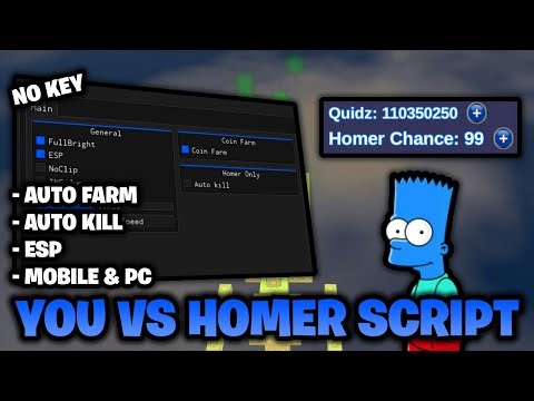 *NO KEY* 🔑 You VS Homer – Auto Farm, Auto Kill, ESP, & More! (Mobile & PC)