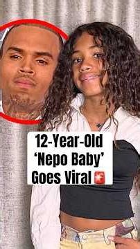 12-Year-Old ’Nepo Baby’ Goes Viral #shorts #ChrisBrown #nepobaby