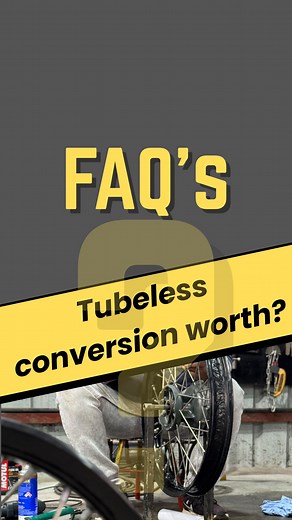 Pit Lane on Instagram: "Tubeless conversion helps for those people who want to do touring on Indian broken Tarmac conditions & not for those who are into hardcore off-roading. Because we use a sealant to convert your tube tyre to tubeless. When it comes to hardcore off-road terrains, the chances of sealant breaking down due to a broken spoke are more which may lead to a flat tyre. . #tubeless #tubelesssealant #tubelessconversion #spokewheels #touringsetup #touringbike #offroad #offroading #tubet
