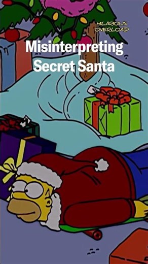 Misinterpreting Secret Santa - Simpsons #Shorts