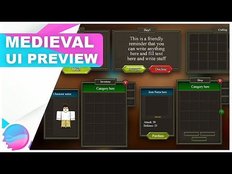 ROBLOX PRODUCT PREVIEW: Medieval Game UI Full Set | GFX COMET