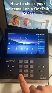 Check your voicemail on a OneTalk device from Verizon.