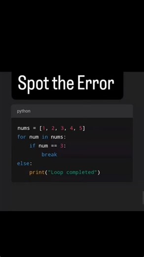 Python_Coding_Ninja on Instagram: "Find the error.. Ready to learn Python skills? 🚀 Take on our fun and challenging quiz now! Follow @python_coding_ninja for daily coding challenge and more coding tips, and tech inspiration! 🌌 #PythonQuiz #DarkCode #CodeChallenge #LearnToCode #ProgrammingCommunity #TechTrivia #CodingLife #SoftwareDevelopment #DevJourney #CodeNewbie #TechEducation #trending #trend #trendingreels #trendingreelsvideo #machinelearning #airtificialintelligence #pythonprogramming #r