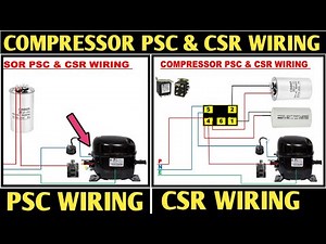 PSC & CSR WIRING IN AIR CONDITIONER! COMPRESSOR CSR WIRING! WINDOW AC CSR WIRING
