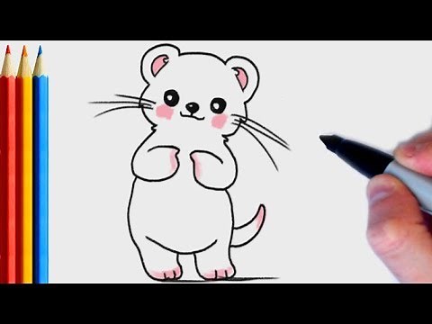 (fast-version) How to Draw Weasel / Ermine | Step by Step Tutorial For Kids