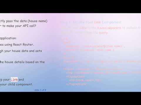 How to Properly Pass Props Through Link in React Router for API Calls