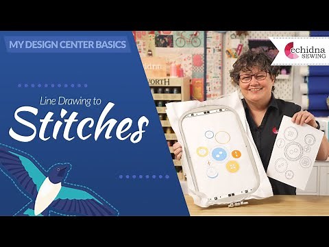 My Design Center Basics - Line Design To Stitches | Echidna Sewing