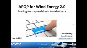 APQP for Wind Energy 20 - Moving from spreadsheets to database
