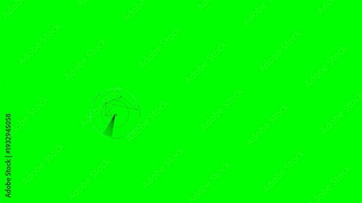 Hud animation greenscreen used for war documentary or war films in a sci-fi setting showing a radar graphic