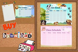 Class Schedule Template - Etsy Canada