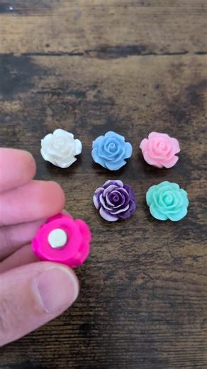Mini Magnets - Multicolor Rose Flowers | Set of 6 | Colorful Pastel Floral Magnets | Multicolor Small Decorative Magnets for Fridge - Etsy