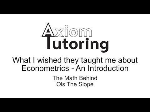 21 The math behind ols the slope