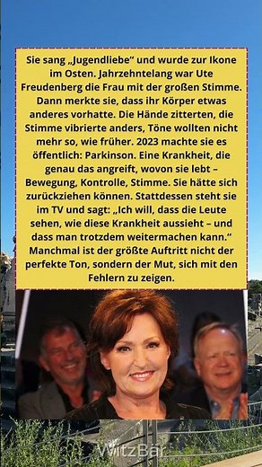 Ute Freudenberg – die Stimme zittert, aber sie schweigt nicht