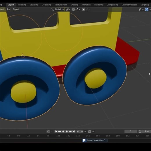 Making a toy train in Blender