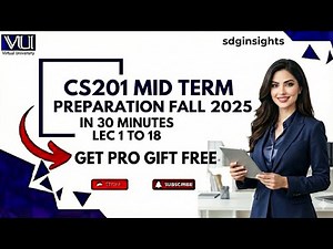 CS201 Midterm Preparation 2025| Mcqs & All | 100% Handout Based | free pro gift | sdginsights