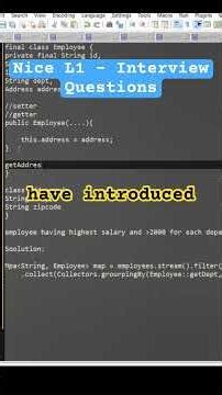 Java Interview Prep: Nice 1st Round Questions Explained! #shorts #javainterviewquestions