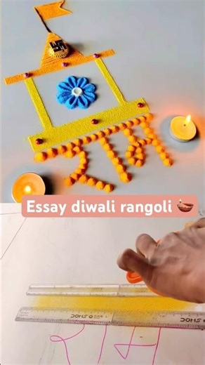 Eassy and simple diwali rangoli ❤️ram mandir rangoli design for Diwali🪔#rangolidesigns #diwalidecor