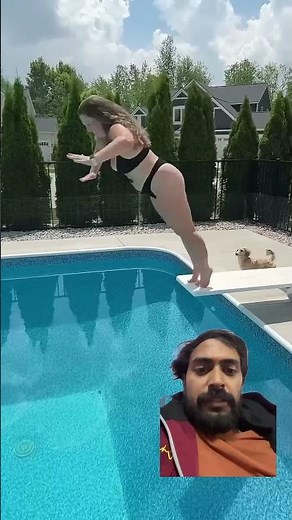 Amazing jumping in swimming pool #funny #swimmingpool #viralvideo #trend #viralshort #viral #shorts