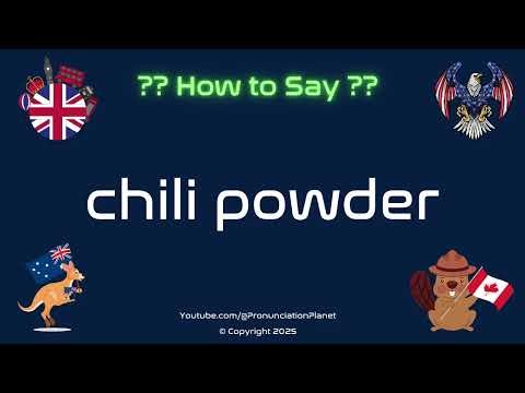 🌶️ 🧂 How to Pronounce chili powder? (CORRECTLY) | Pronunciation Planet