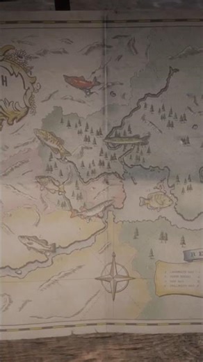 What Is on the Legendary Fish Map in RDR2 #rdr2 #shorts