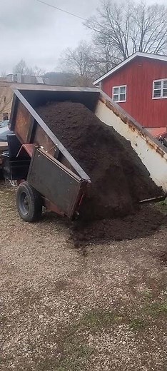 Homemade Dump trailer FIRST DUMP