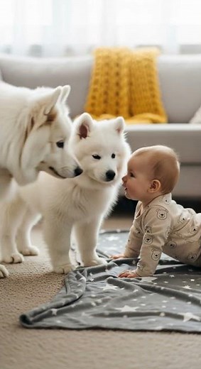 Watch This Adorable Baby Meet A Playful Puppy For The First Time #犬 #赤ちゃん #cute