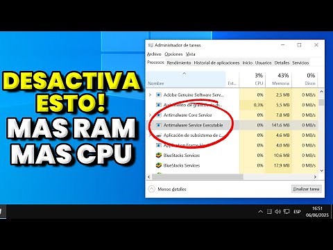 Cómo QUITAR el Antimalware Service Executable (Liberar RAM Y CPU)