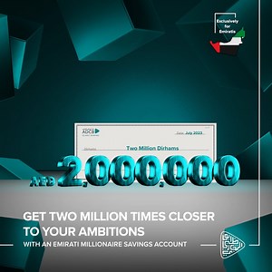 1.2K views · 41 reactions | Open an Emirati Savings Account or increase your balance before 30 June 2023 for your chance to win AED 2,000,000 from ADCB Islamic Banking. Learn more on adcbislamic.com/emsa | Abu Dhabi Commercial Bank | Facebook