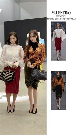 Rei and Liz at VALENTINO spring 26 collection presentation ‘fireflies’