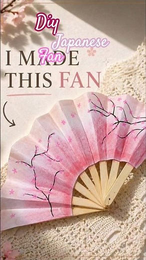 Diy icecream stick japanese fan 🪭/diy japanese fan #shorts #papercraft#diy