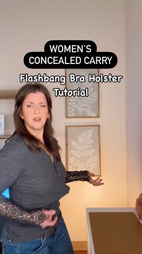 Minor adjustment, major change! Be sure your bra band is securely holding your Flashbang Bra Holster in place by tucking it under the band far enough that it stays put even without the strap! Pop your questions in the comments…let’s do this! 🙌 #flashbangholsters #concealedcarry | Flashbang Bra Holster