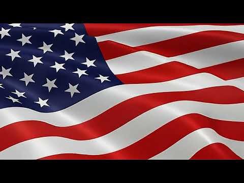 American Flag Waving in the Wind | 2 Hours | Relaxing Background Video