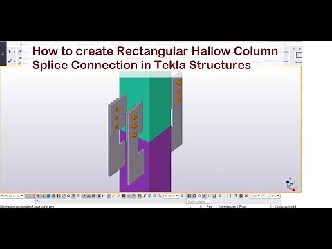 How to create Rectangular Hallow Column Splice Connection in Tekla Structures