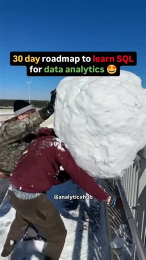 AI hacks| DataAnalytics| Resume building | jobs on Instagram: "💫30-Day SQL Roadmap – From Beginner to Pro! 📊 Master SQL step by step with this structured roadmap. Whether you're starting from scratch or leveling up your skills, this guide will take you through basics, joins, subqueries, window functions, and real-world projects! Perfect for data analysts, backend developers, and aspiring database experts. Stay consistent, practice daily, and by the end, you’ll be job-ready! Who's up for the ch
