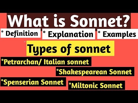 Sonnet and its types in English | what is sonnet || Petrarchan sonnet | shakespearean sonnet