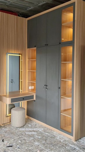 Retro Magetan RETRO HOME CONCEPT Spesialis Interior & Eksterior - - -Melayani pembuatan : - Backdrop tv - Kitchen set - Dipan tidur - Meja kasir set - Wardrobe - Meja belajar - Meja rias - Dll Juga melayani : - Renovasi rumah - Renovasi toko - Renovasi studio - Plavon PVC - kanopi balkon/mezzanine - pagar - dll Alamat :kab.magetan kec parang Maps ( retro home concept ) - TLP/WA 085748891577 - tiktok RETRO HOME Concept - Instagram RETRO_home_concept #interior #backdroptv #kitchen #wardrobe #mejar