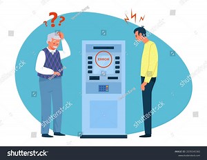Atm Bank Machine Error Vector Illustration Stock Vector (Royalty Free) 2235141161 | Shutterstock