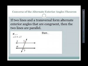 Geometry 3.3 Proving Lines Parallel