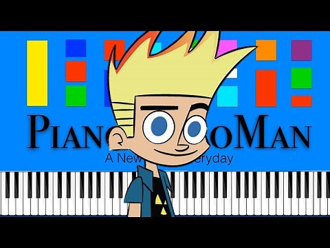 Johnny Test Theme Song (Slow Easy Medium) Piano Tutorial 4K
