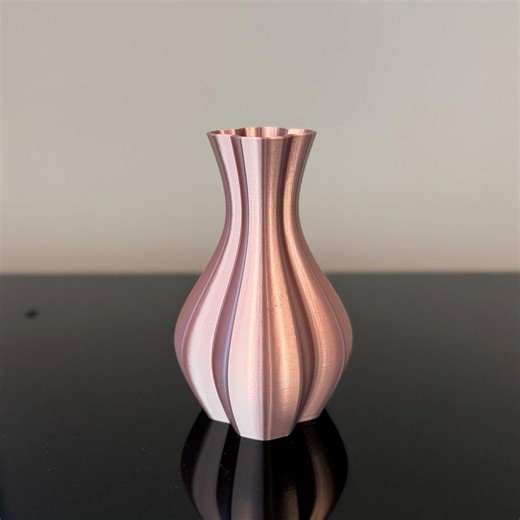 Rose Gold Metallic Vase (C7) - Modern Home Decor - Etsy