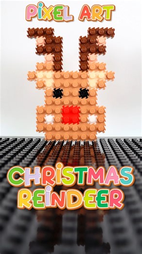Christmas Reindeer in Pix Brix 🦌 | Mini #PixelArt