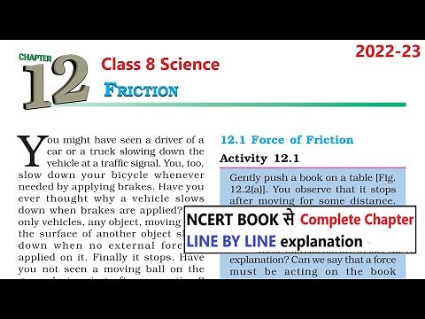 Friction - Class 8 Science Chapter 12 [Full Chapter]