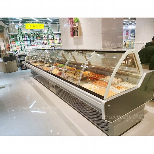 [Hot Item] Food Refrigerated Display Case Seafood Freezer Showcase Fish Meat Display Chiller